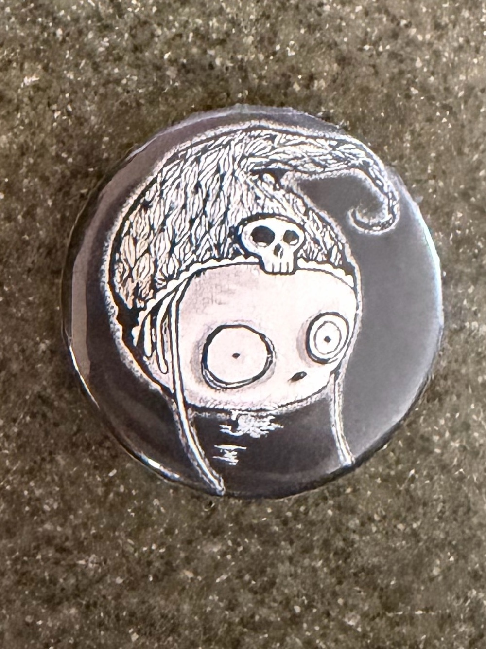 Lenore the Cute Little Dead Girl goth comic book button pin art